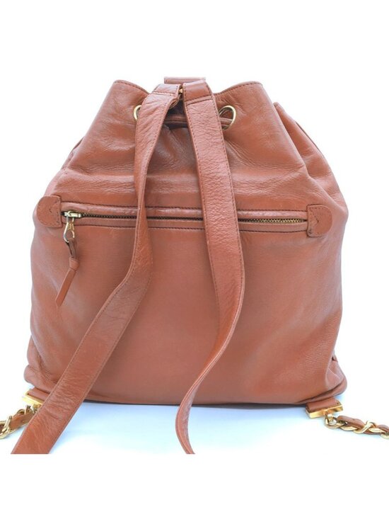 Chanel Big CC Logo Drawstring Backpack Leather main image 8